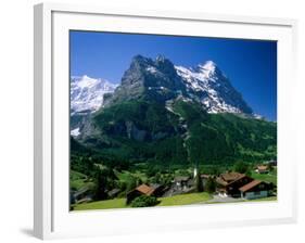 Town and Mountains, Grindelwald, Alps, Switzerland-Steve Vidler-Framed Photographic Print