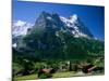 Town and Mountains, Grindelwald, Alps, Switzerland-Steve Vidler-Mounted Photographic Print
