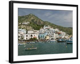 Town and Port View, Sant'Angelo, Ischia, Bay of Naples, Campania, Italy-Walter Bibikow-Framed Photographic Print