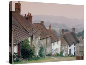 Town Architecture, Shaftesbury, Gold Hill, Dorset, England-Walter Bibikow-Stretched Canvas