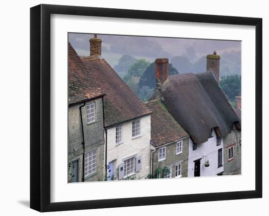 Town Architecture, Shaftesbury, Gold Hill, Dorset, England-Walter Bibikow-Framed Photographic Print