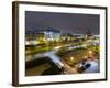 Town at Dusk, Milton Keynes, Buckinghamshire, England, United Kingdom, Europe-Charles Bowman-Framed Photographic Print