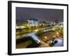 Town at Dusk, Milton Keynes, Buckinghamshire, England, United Kingdom, Europe-Charles Bowman-Framed Photographic Print