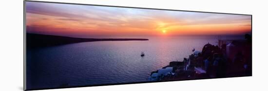 Town at Sunset, Santorini, Cyclades Islands, Greece-null-Mounted Photographic Print