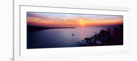 Town at Sunset, Santorini, Cyclades Islands, Greece-null-Framed Photographic Print