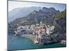 Town at the Waterfront, Amalfi, Atrani, Amalfi Coast, Salerno, Campania, Italy-null-Mounted Premium Photographic Print