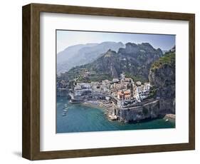 Town at the Waterfront, Amalfi, Atrani, Amalfi Coast, Salerno, Campania, Italy-null-Framed Photographic Print