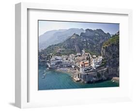 Town at the Waterfront, Amalfi, Atrani, Amalfi Coast, Salerno, Campania, Italy-null-Framed Photographic Print