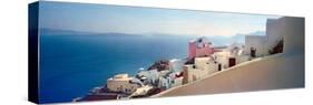 Town at the Waterfront, Santorini, Cyclades Islands, Greece-null-Stretched Canvas