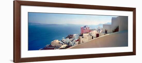 Town at the Waterfront, Santorini, Cyclades Islands, Greece-null-Framed Photographic Print