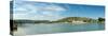 Town at the Waterfront, Vineyards on the Hill in Background, Tain-L'Hermitage, Rhone River-null-Stretched Canvas