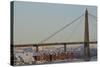 Town Bridge Bybro About the Straumsteinsund, Stavanger, Rogaland, Norway-Andreas Werth-Stretched Canvas