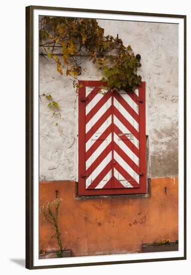 Town building detail, Sankt Goarshausen, Rhineland-Palatinate, Germany-null-Framed Premium Photographic Print