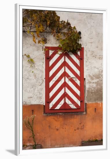 Town building detail, Sankt Goarshausen, Rhineland-Palatinate, Germany-null-Framed Premium Photographic Print