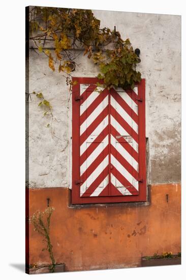 Town building detail, Sankt Goarshausen, Rhineland-Palatinate, Germany-null-Stretched Canvas