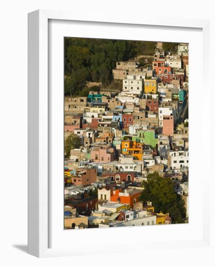 Town Buildings along Northern Valley, Guanajuato State, Mexico-Walter Bibikow-Framed Photographic Print