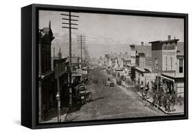 Town Center Leadville, Colorado, ca. 1880s-1890-J. Collier-Framed Stretched Canvas