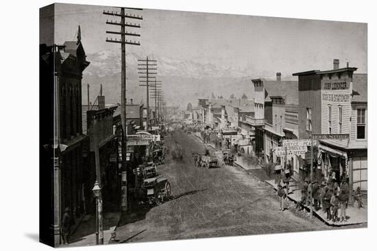 Town Center Leadville, Colorado, ca. 1880s-1890-J. Collier-Stretched Canvas