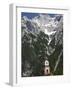 Town church and mountains, Mittenwald, Bayern-Bavaria, Germany-Walter Bibikow-Framed Photographic Print