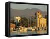 Town Church and Waterfront, Aegina, Argo-Saronic Islands, Greece, Europe-Lee Frost-Framed Stretched Canvas