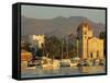 Town Church and Waterfront, Aegina, Argo-Saronic Islands, Greece, Europe-Lee Frost-Framed Stretched Canvas