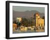 Town Church and Waterfront, Aegina, Argo-Saronic Islands, Greece, Europe-Lee Frost-Framed Photographic Print