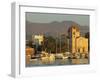 Town Church and Waterfront, Aegina, Argo-Saronic Islands, Greece, Europe-Lee Frost-Framed Photographic Print