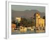 Town Church and Waterfront, Aegina, Argo-Saronic Islands, Greece, Europe-Lee Frost-Framed Photographic Print