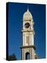 Town Clock On Main Street, Dubuque, Iowa-Walter Bibikow-Stretched Canvas