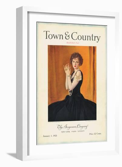 Town & Country, January 1st, 1923-null-Framed Art Print