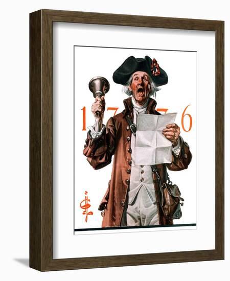 "Town Crier,"July 4, 1925-Joseph Christian Leyendecker-Framed Giclee Print