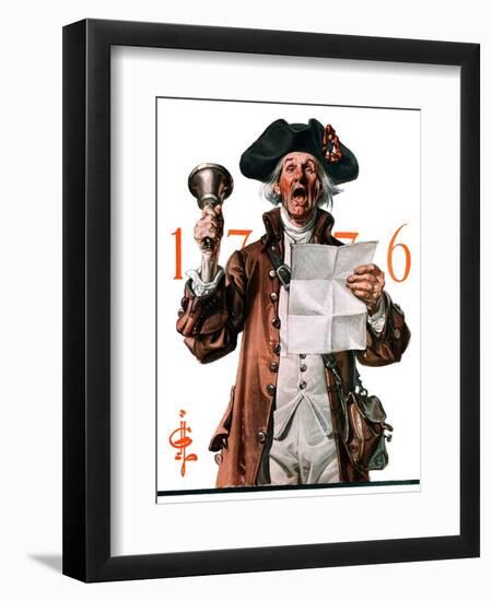 "Town Crier,"July 4, 1925-Joseph Christian Leyendecker-Framed Giclee Print