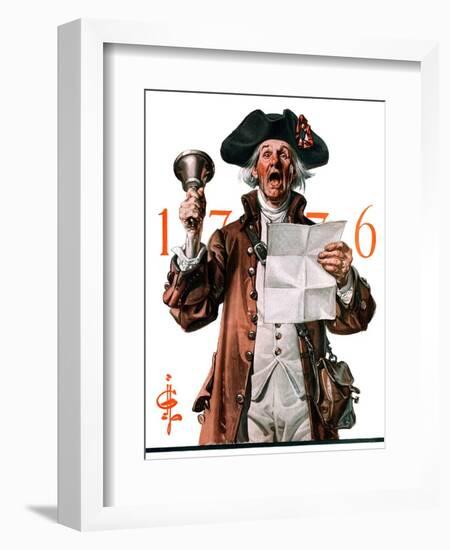 "Town Crier,"July 4, 1925-Joseph Christian Leyendecker-Framed Giclee Print