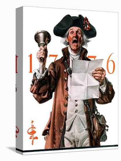 "Town Crier,"July 4, 1925-Joseph Christian Leyendecker-Stretched Canvas