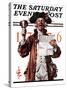 "Town Crier," Saturday Evening Post Cover, July 4, 1925-Joseph Christian Leyendecker-Stretched Canvas