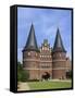 Town Gate Holstentor, Lubeck, Schleswig-Holstein, Germany-Ivan Vdovin-Framed Stretched Canvas