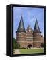 Town Gate Holstentor, Lubeck, Schleswig-Holstein, Germany-Ivan Vdovin-Framed Stretched Canvas