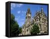 Town Hall, Albert Square, Manchester, England, United Kingdom, Europe-Richardson Peter-Framed Stretched Canvas