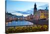 Town Hall and Canal at Dusk, Gothenburg, Sweden, Scandinavia, Europe-Frank Fell-Stretched Canvas