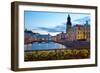 Town Hall and Canal at Dusk, Gothenburg, Sweden, Scandinavia, Europe-Frank Fell-Framed Photographic Print