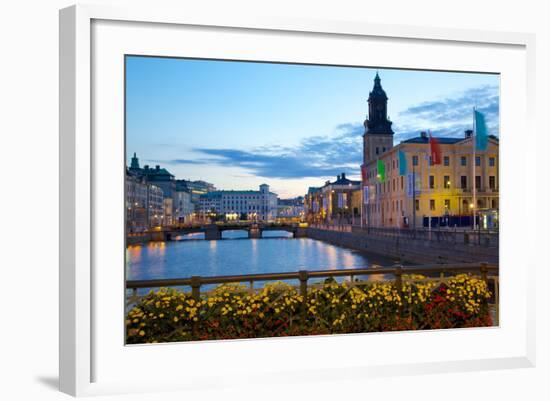 Town Hall and Canal at Dusk, Gothenburg, Sweden, Scandinavia, Europe-Frank Fell-Framed Photographic Print