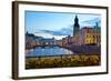 Town Hall and Canal at Dusk, Gothenburg, Sweden, Scandinavia, Europe-Frank Fell-Framed Photographic Print