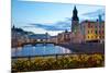 Town Hall and Canal at Dusk, Gothenburg, Sweden, Scandinavia, Europe-Frank Fell-Mounted Photographic Print