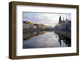 Town Hall and Canal at Sunset, Gothenburg, Sweden, Scandinavia, Europe-Frank Fell-Framed Photographic Print