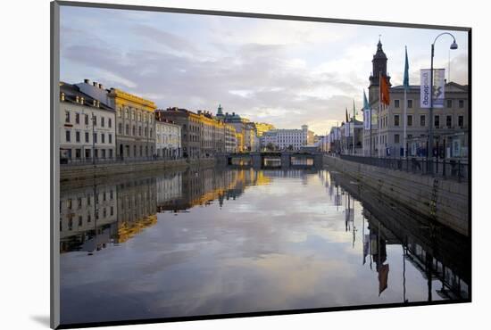 Town Hall and Canal at Sunset, Gothenburg, Sweden, Scandinavia, Europe-Frank Fell-Mounted Photographic Print