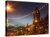 Town Hall and Christmas Lights on the Headrow, Leeds, West Yorkshire, Yorkshire, England, United Ki-Mark Sunderland-Stretched Canvas