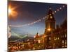 Town Hall and Christmas Lights on the Headrow, Leeds, West Yorkshire, Yorkshire, England, United Ki-Mark Sunderland-Mounted Photographic Print