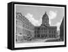 Town Hall and Mansion House, Liverpool, 19th Century-Edward Finden-Framed Stretched Canvas