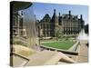 Town Hall and Peace Gardens, Sheffield, Yorkshire, England, United Kingdom-Neale Clarke-Stretched Canvas