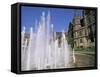 Town Hall and Peace Gardens, Sheffield, Yorkshire, England, United Kingdom-Neale Clarke-Framed Stretched Canvas